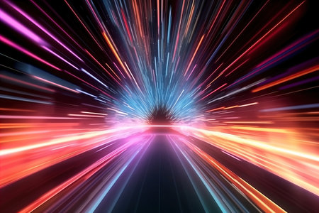 realistic background movement neon lightsの素材