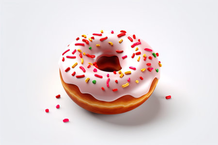 sugar icing donut 3d object backgroundの素材