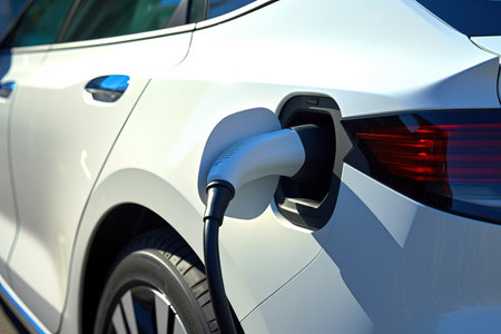 EV charging station for electric car in concept of green energyの素材