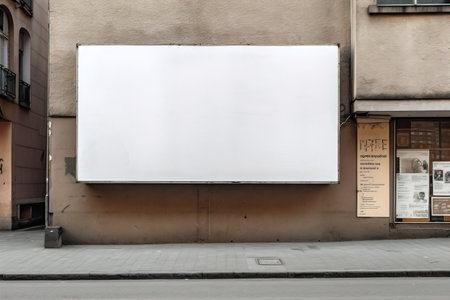 Blank billboard at city view backgoundの素材