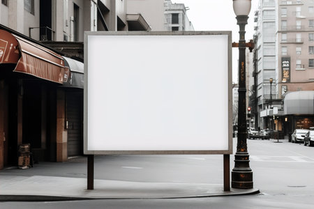 Blank billboard at city view backgoundの素材