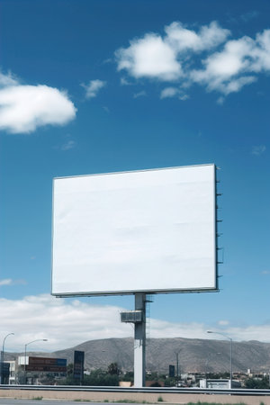 Blank billboard at city view backgoundの素材