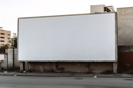 Blank billboard at city view backgoundの素材