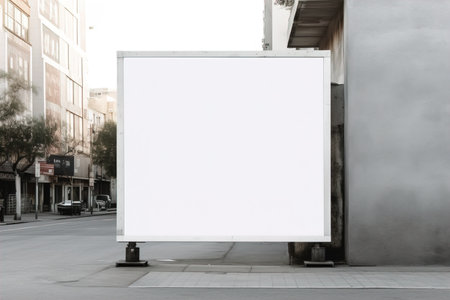 Blank billboard at city view backgoundの素材