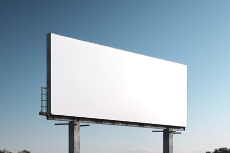 Blank billboard at city view backgoundの素材