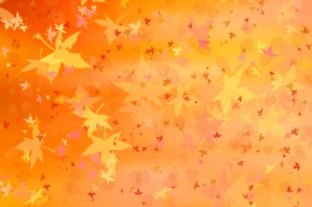 Warm backdrop with leavesの写真素材