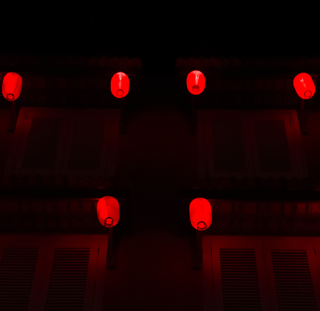 A Chinese Night: red lanterns frenzy の写真素材
