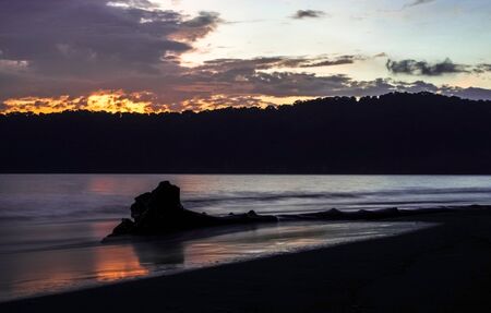 Sunrise over the sea in Indonesiaの写真素材