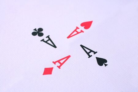 Abstract of four Aces as a metaphor for professionals and teamwork