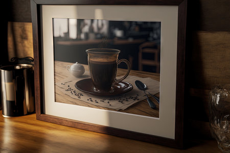 a close up of a facsimile of coffeeの素材