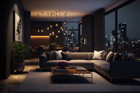 a lavish living area with a couch,の素材