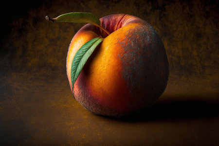 A rough, tiny nectarine fruitの素材