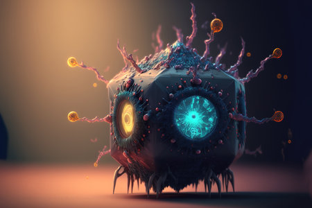 A virus warning alert has been seen as a contemporary cyber hazardの素材