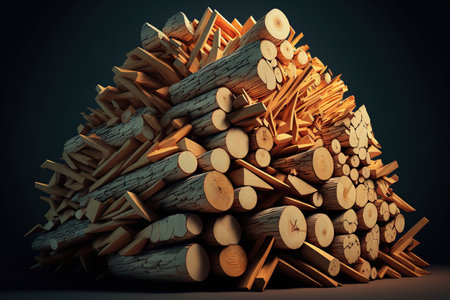 a pile of woodの素材