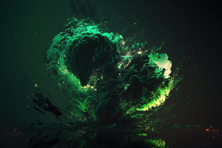 Abstract Plain Bright Dark Green Toxic Designの素材