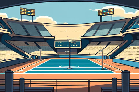 American football stadiumの素材
