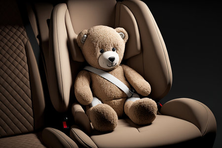 Baby safety car seat with a teddy bearの素材