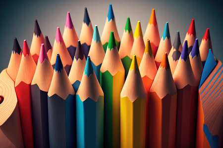 an illustration of colored pencilsの素材