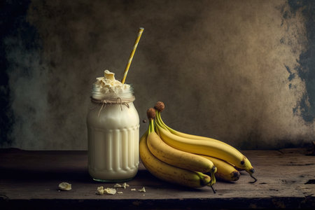 Bananas for milkshakes and strong bonesの素材