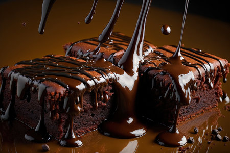 Brownies with chocolate drippingsの素材