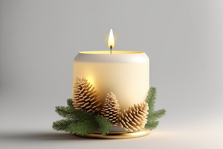 Christmas Candle Isolatedの素材
