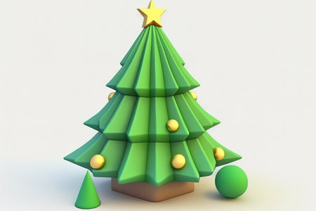 Christmas tree toy on a white background . High quality illustrationの素材
