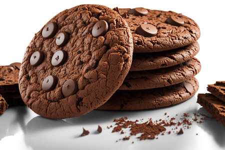 chocolate cookies that are delicious and snappyの素材