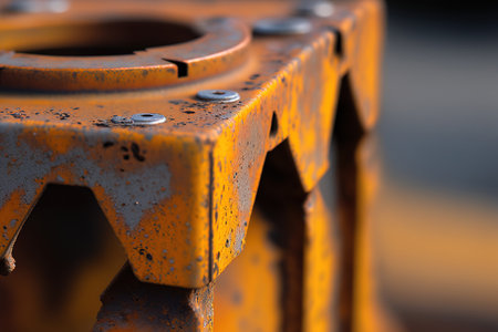 Close up of perspective zinc rustの素材