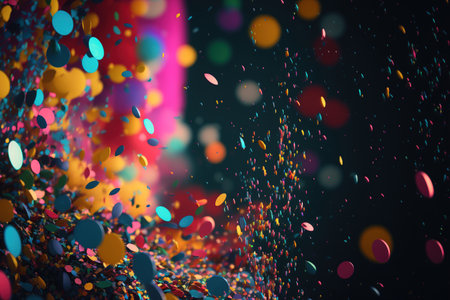 Colorful confetti design for a partyの素材
