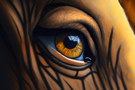 Closeup of an elephant eyeの素材