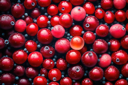Cranberry. background of cranberry. water with cranberries. Food historyの素材