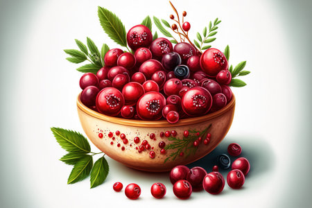 Cranberries that are in season and deliciousの素材