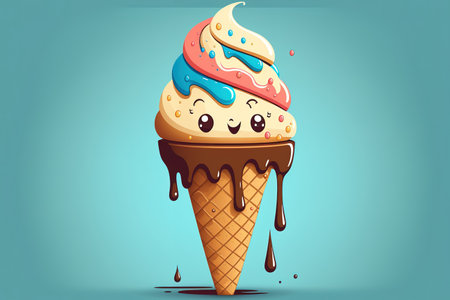 conical ice cream coneの素材