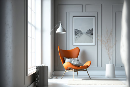 contemporary Scandinavian interior design. Makeshift wallの素材