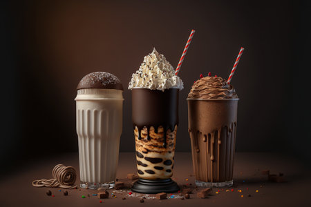 coffee, chocolate, and milkshakeの素材