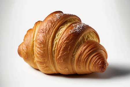 Croissant isolated on a white backgroundの素材