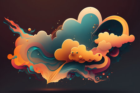 cloud and smoke Artistic abstraction made out of hazyの素材