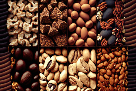 collage of nutsの素材