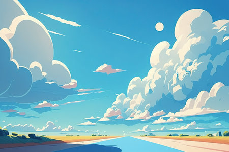 cloudless sky in blueの素材