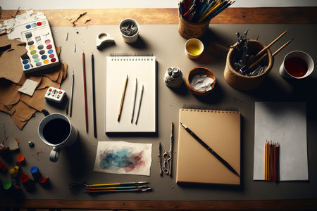 concept of an art studio workshopの素材
