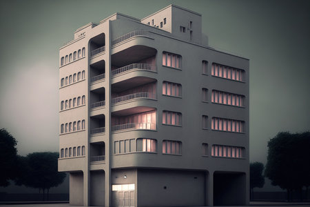 contemporary building, vacant apartmentの素材
