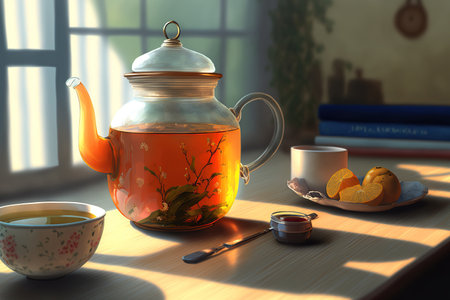 customary tea in the afternoonの素材