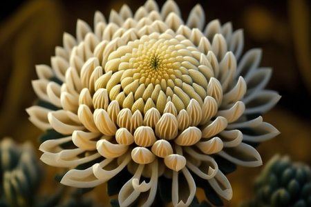 During the day, a close up shot of Chrysanthemum morifolium. photography in macro with no peopleの素材
