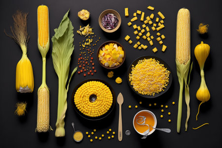 Food prepared with cornの素材