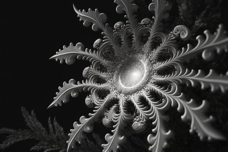 fractal in black and white. Psychedelicの素材