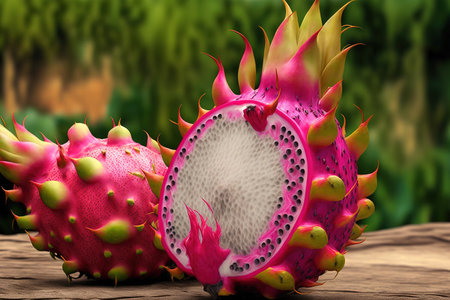 Fruit in Thailand called dragon fruit or hylocereusの素材