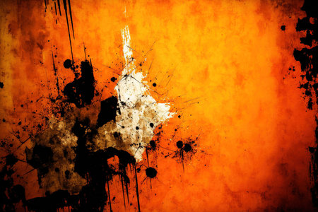 grungy orange abstract background textureの素材