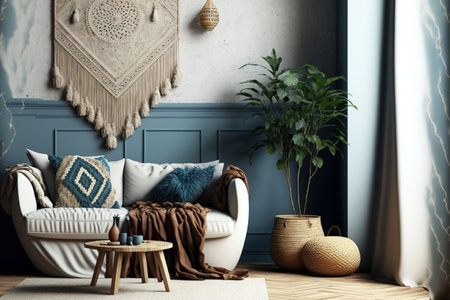 interior background with a boho vibeの素材