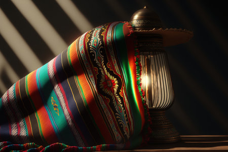 Mexican Sarape, Multicolor Stripedの素材