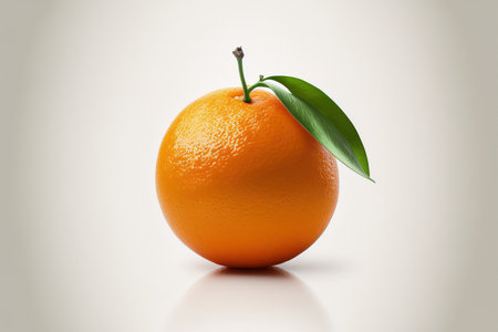 Mandarin or tangerine, white background, solitary. looking up. Lay flatの素材
